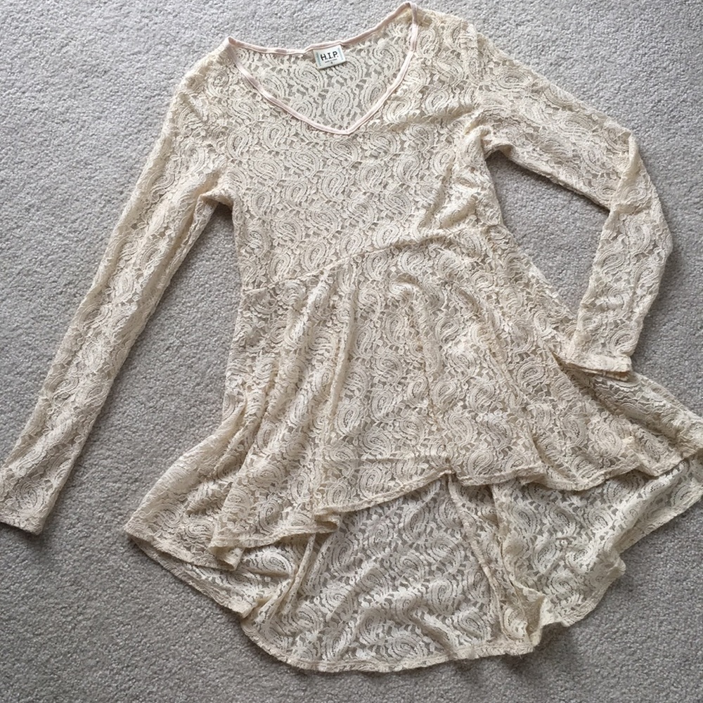 Cream lace shirt